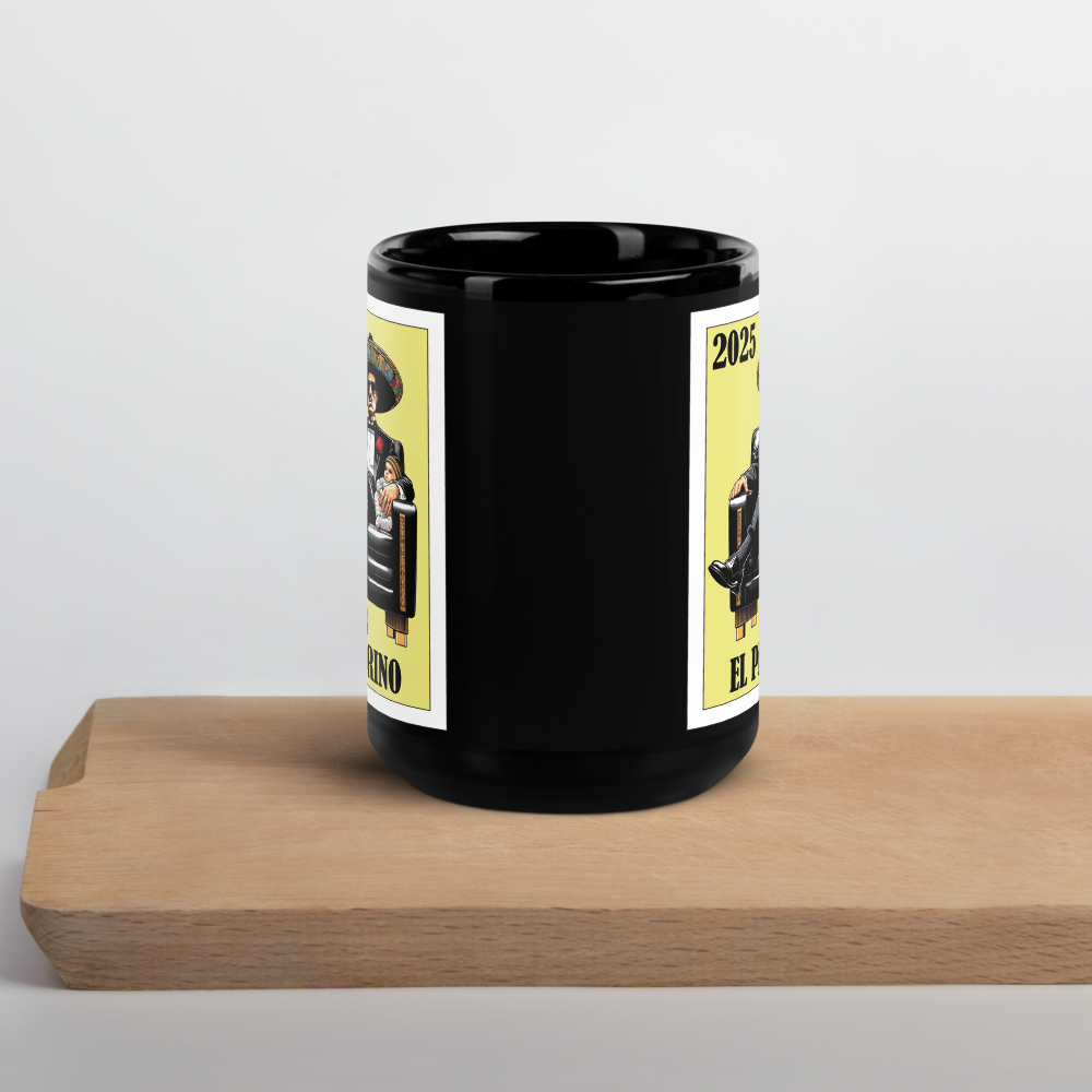 Padrino Proposal 2025 Black Glossy Mug
