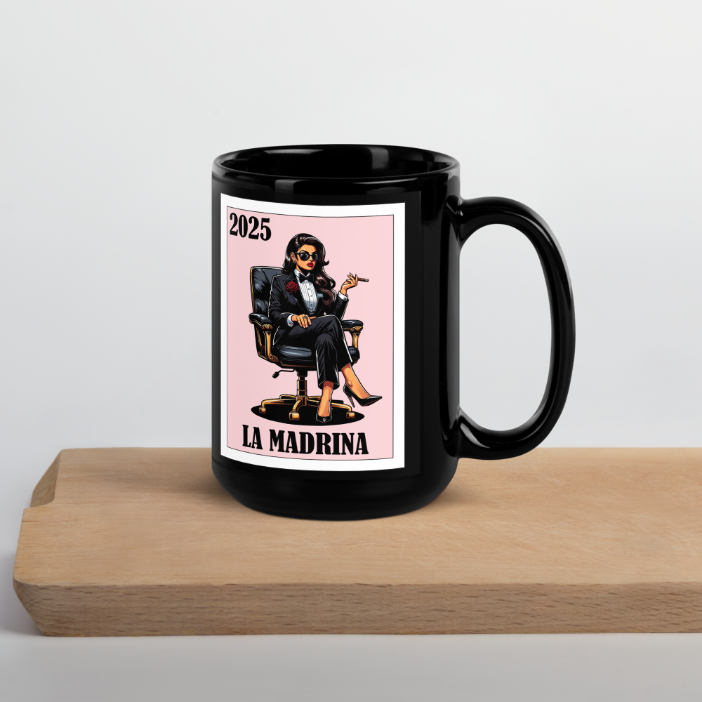 Madrina Proposal 2025 Black Glossy Mug